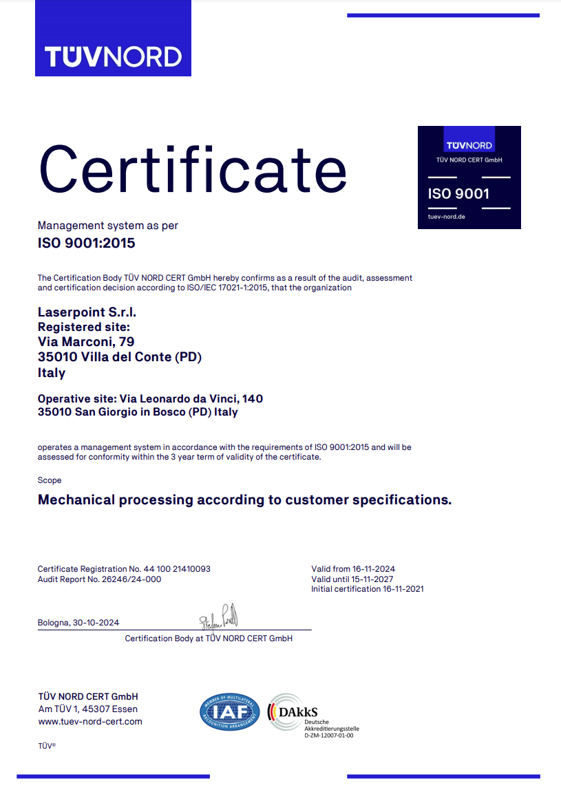 ISO 9001 Certificate