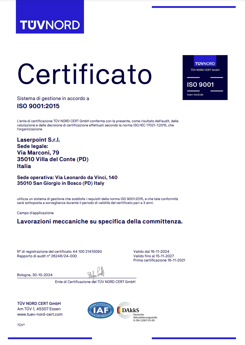 Certificazione ISO 9001